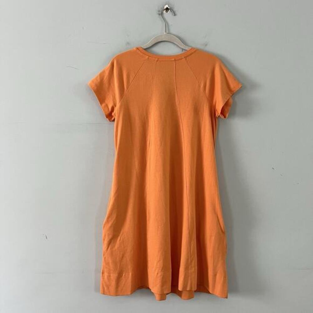 NWT Loft Seamed Pocket Tangerine Bliss Orange Cotton‎ Jersey Mini Dress - Picture 3 of 5